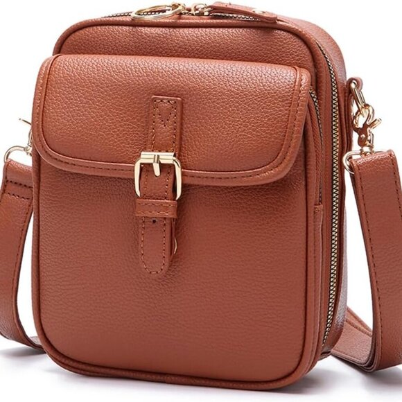 Trendy Small Messenger Bag - Vintage Design with 10 Card Slots for Essentials - Picture 1 of 6